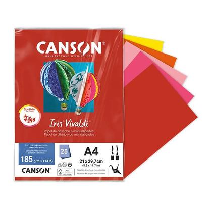 Imagem de Canson - Papel Canson Iris Vivaldi 185 g/m² A4 25 Fls Fogo