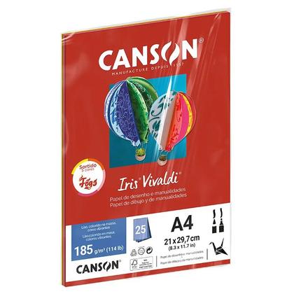 Imagem de Canson - Papel Canson Iris Vivaldi 185 g/m² A4 25 Fls Fogo