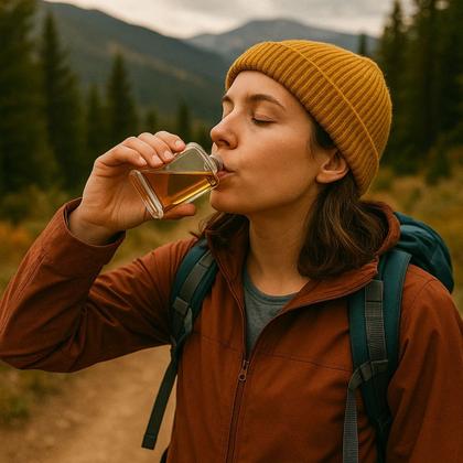Imagem de Cantil De Vidro Com Tampa 200ml Garrafa Para Bebidas