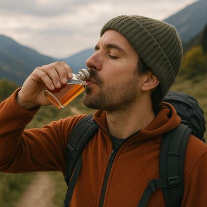 Imagem de Cantil De Vidro Com Tampa 200ml Garrafa Para Bebidas