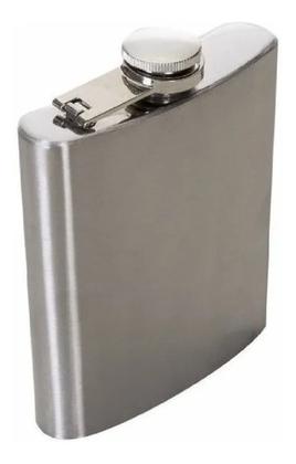 Imagem de Cantil Porta Bebida De Bolso 205ml Inox 7oz Whisky Vodka Whiskeira