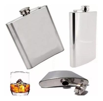 Imagem de Cantil Porta Bebida De Bolso 235ml Inox 8oz Whisky Vodka Luxo