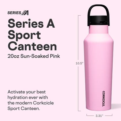 Imagem de Cantina esportiva Thermos Corkcicle com isolamento triplo 591ml rosa