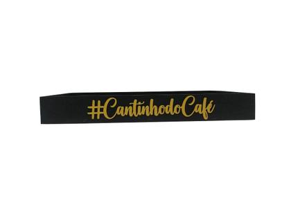 Imagem de Cantinho Do Café Bandeja Decorativa Porta Copos Com Aplique Café