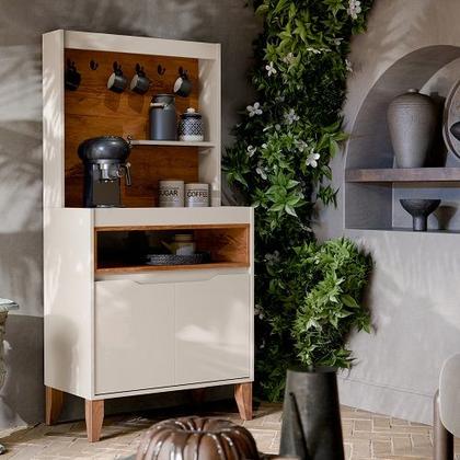 Imagem de Cantinho Do Café Flow Off White/Freijó - EJ Móveis