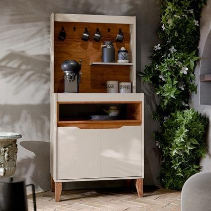 Imagem de Cantinho Do Café Flow Off White/Freijó - EJ Móveis