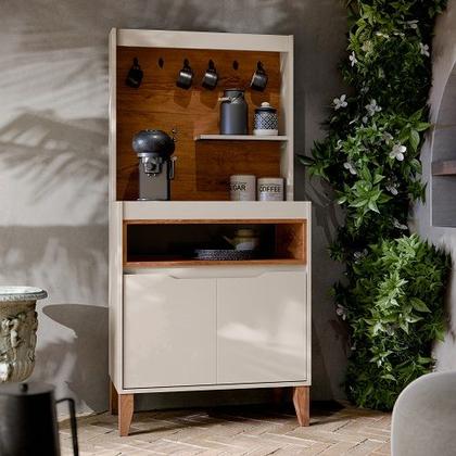 Imagem de Cantinho Do Café Flow Off White/Freijó - EJ Móveis