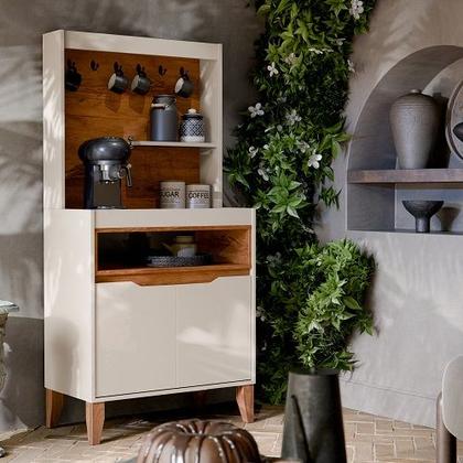 Imagem de Cantinho Do Café Flow Off White/Freijó - EJ Móveis