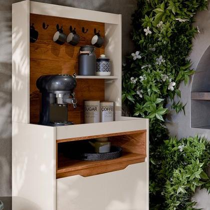 Imagem de Cantinho Do Café Flow Off White/Freijó - EJ Móveis