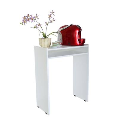 Imagem de Cantinho Do Café Mesa De Apoio Aparador Com Prateleira Recepção Branco Cód.702