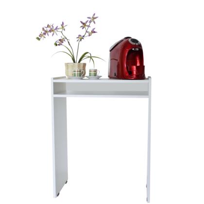 Imagem de Cantinho Do Café Mesa De Apoio Aparador Com Prateleira Recepção Branco Cód.702