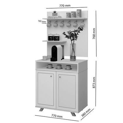 Imagem de Cantinho do Café Star Branco Acetinado - JA Móveis