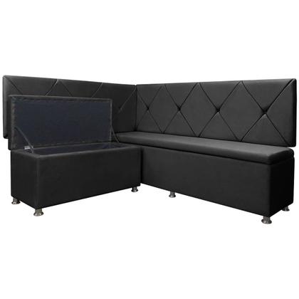 Imagem de Canto Alemão 4 Lugares para Lanchonete 1,25x1,60m Cinza SOFA STORE