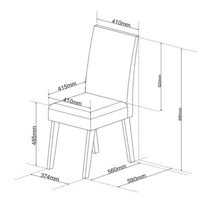 Imagem de Canto Alemão com Baú Syrah com 2 Cadeiras Milão Viero