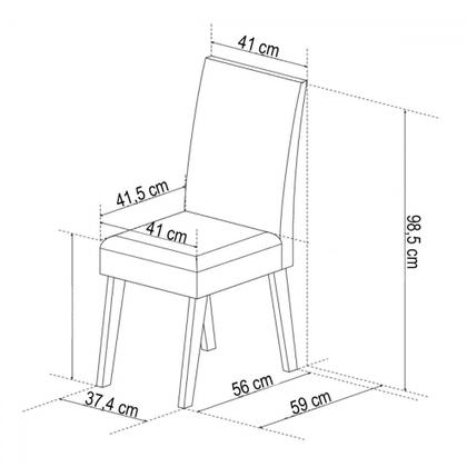 Imagem de Canto Alemão Gourmet com 2 Cadeiras Mel/Blonde/Linho Bronze - Viero Móveis