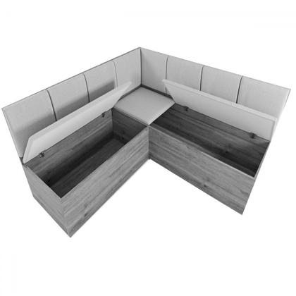 Imagem de Canto Alemão Gourmet com 2 Cadeiras Mel/Blonde/Linho Bronze - Viero Móveis