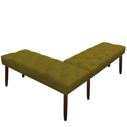 Imagem de Canto Alemão Suede Mostarda assento 1,20x0,75 - Dominic Decor