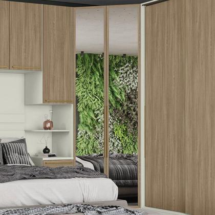 Imagem de Canto Closet Modulado 2 Portas 3 Gavetas Com Espelho