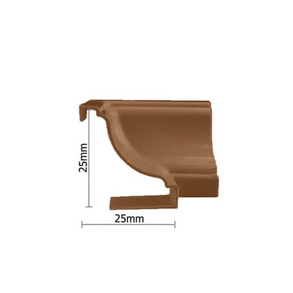Imagem de Canto/Quina Interno p/ acabamento em Moldura Forro PVC, kit 10 unid. cor Mogno