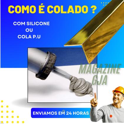 Imagem de Cantoneira Alumínio 1 Metro Dourada Ouro Moldura Quina Parede Decoração Proteção Cantos Casa Luxo