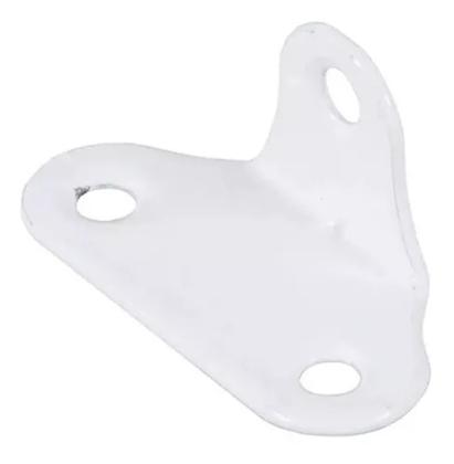 Imagem de Cantoneira Branca Overtime 3 Furos Para Fixação De Moveis Kit Com 25 Unidades