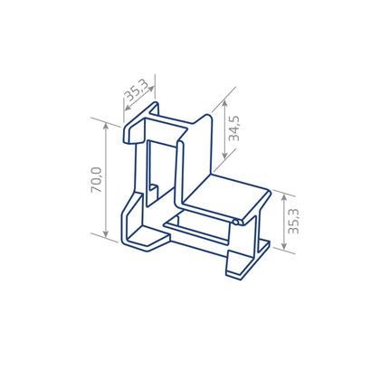 Imagem de Cantoneira conexão alumínio TQ013 ou 38,10 x 38,10mm (CONL13)