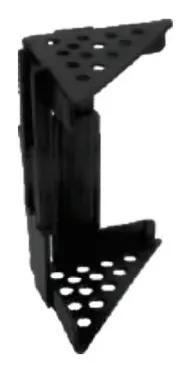 Imagem de Cantoneira De Proteção Para Moveis Regulável 62 A 115 Mm Preta (Kit C/30)