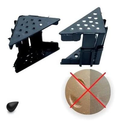 Imagem de Cantoneira De Proteção Para Moveis Regulável 62 A 115 Mm Preta (Kit C/30)