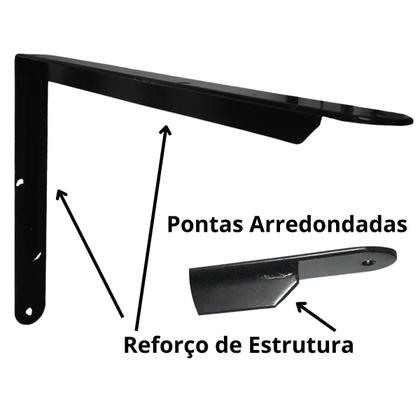 Imagem de Cantoneira Ferro Reforçada 50Cm De Bancada Cozinha Banheiro