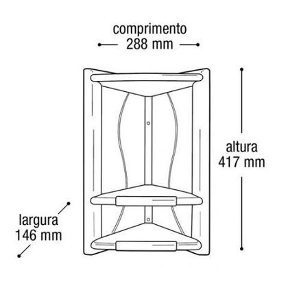 Imagem de Cantoneira Grande Banheiro Shampoo Sabonete Cinza 25721 Arqplast
