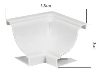 Imagem de Cantoneira Interna Para Forro PVC KIT 50 Peças Branco Neve/ Branco Gelo