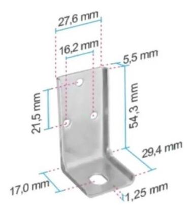 Imagem de Cantoneira L Capa Marrom Reforçada Kit Com 04 Peças