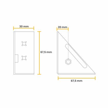 Imagem de Cantoneira Para Canto Rosca 5/16 Zincado