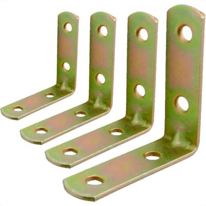 Imagem de Cantoneira Para Moveis Overtime Bicromatizada Caixa Com 50 Pecas 1,1/2''