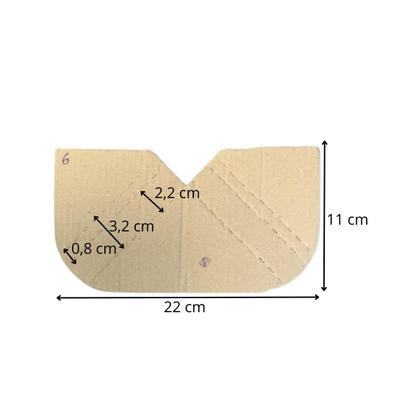 Imagem de Cantoneira Parda Nº06 (220mmx110mm) - Kit c/ 2 pacotes ( 1000 und )