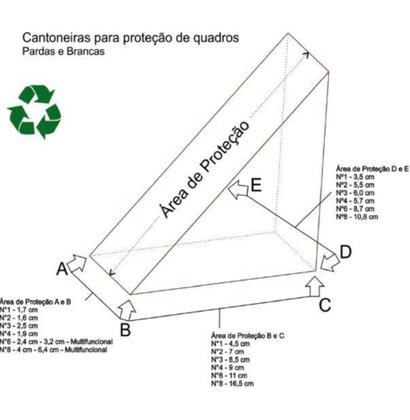 Imagem de Cantoneira Parda Nº06 (220mmx110mm) - Kit c/ 2 pacotes ( 1000 und )