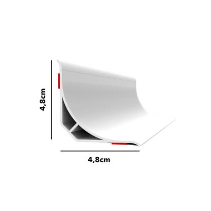 Imagem de Cantoneira Proteção  5x5cm Com Fita Dupla Face 1mt Kit c/ 10pçs