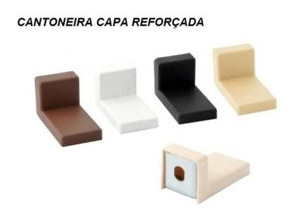 Imagem de Cantoneira Reforçada Com Capa Marrom Para Móveis 10 Pçs