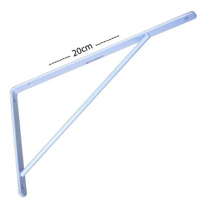 Imagem de Cantoneira Reforçada Soldada Branca 20 CM Kit com 4 Unidades