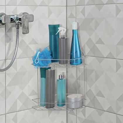 Imagem de Cantoneira Suporte Porta Shampoo Saboneteira 3m Dupla Face