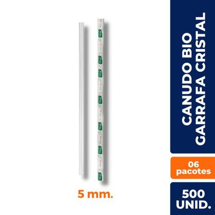 Imagem de Canudo bio garrafa sache papel 5 mm cristal pp c/ 3000 un.