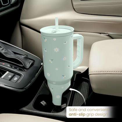 Imagem de Canudo com alça de aço inoxidável Daisy de 40 onças SANDJEST