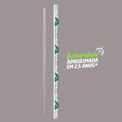 Imagem de Canudo It's Bio Garrafa Biodegradável Sachê PP Cristal Strawplast - 5mm 24cm - CX 3000 Unidades (CX30x100)