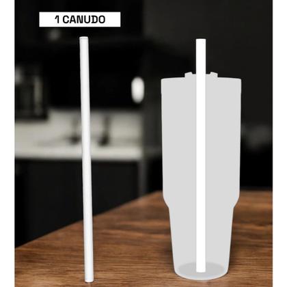 Imagem de Canudo Plastico Rigido 31cm Extra Longo Reutilizavel Copo Copao