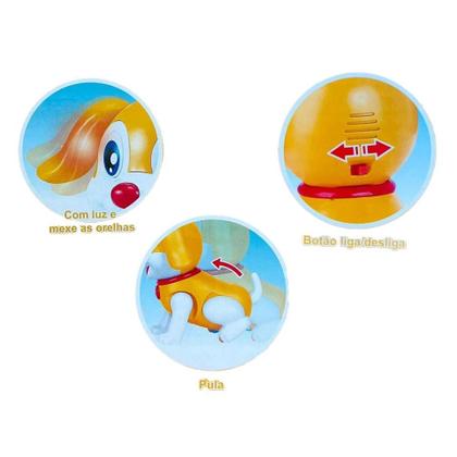 Imagem de Cão Inteligente Brinquedo Musical Cachorro Com Movimento Luzes e Som