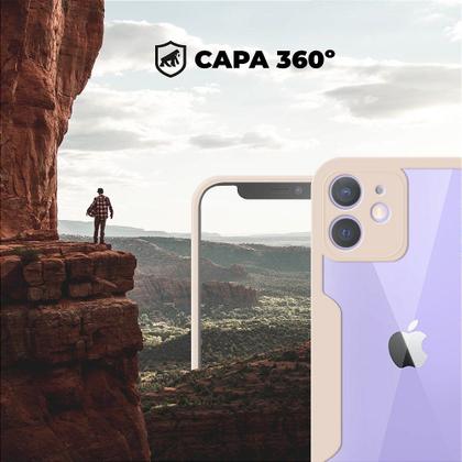 Imagem de Capa 360 para iPhone 12 - Rosa -Frente e Verso- Gshield