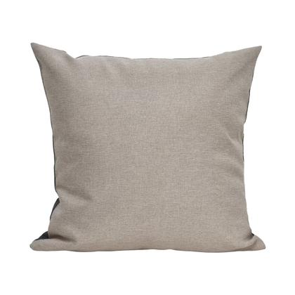 Imagem de Capa 50x50 Linho com Aplique Leaves 2 Boucle Cinza