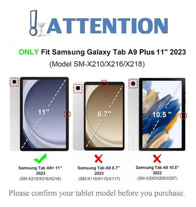 Imagem de Capa Á Prova De Queda 3 Em 1 Para Galaxy Tab A9+ Plus 11 Pol