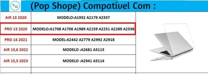 Imagem de Capa Acrílico Transparente Para Notebook Macbook Air 13 2020