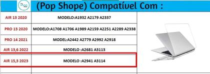 Imagem de Capa Acrílico Transparente Para Notebook Macbook Air 15.3 2023 A3114/ A2941